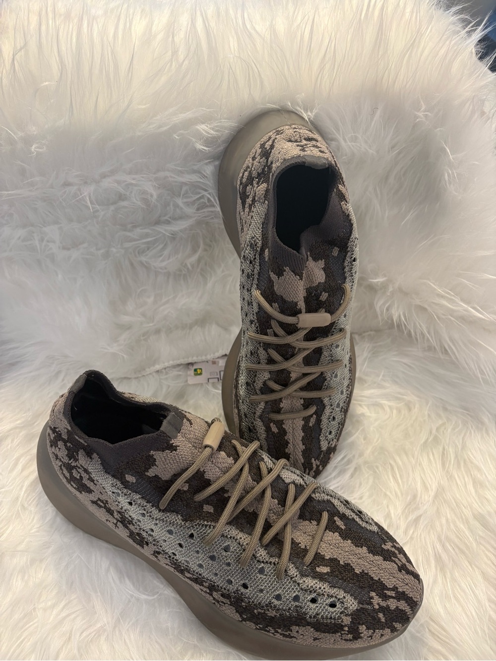 Athleisure Knit Slip-On Sneakers - Taupe Camo